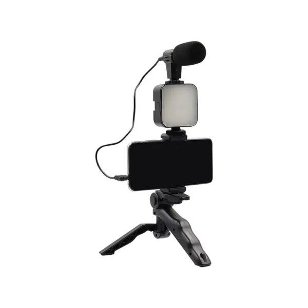 Ay-49 Vlogger Video Making Kits Vlog Microphone Led Fill Light Mini Tripod Mobile Holder